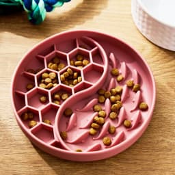 Silicone Slow Feeder Bowl for Pets, Rose Fish,Slow-feeder design supports healthier eating habits.