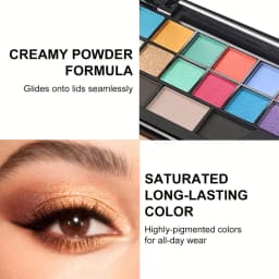 19 Shades All-in-One Makeup Palette, 12 Eyeshadow Shades Multi-Functional Makeup Case, Classic Smoky Tone 9918, High Pigment & Blendable, One Palette for Full Face Makeup