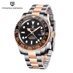 PAGANI DESIGN New Batman 40MM GMT Men Watch Mechanical Watch Luxury Automatic Watch Men Jubilee Watch Strap Sapphire Waterproof Wrist Watches for Men Gift