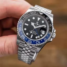 PAGANI DESIGN New Batman 40MM GMT Men Watch Mechanical Watch Luxury Automatic Watch Men Jubilee Watch Strap Sapphire Waterproof Wrist Watches for Men Gift