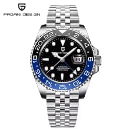 PAGANI DESIGN New Batman 40MM GMT Men Watch Mechanical Watch Luxury Automatic Watch Men Jubilee Watch Strap Sapphire Waterproof Wrist Watches for Men Gift