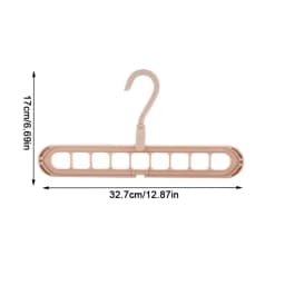 5Pcs 9-hole Wardrobe Storage Rack Multifunctional Foldable Clothes Drying Rack Storage Clothes Rack Space-saving Clothes Hanger