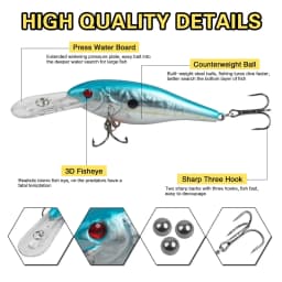10pcs Topwater Minnow Fishing Lures Artificial Bait Set Swimbait 10cm 10g