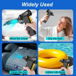 Compressed Air Dust Collector. High-power Violent Fan, Wireless Rechargeable Air Blower With 130, 000 Rpm, High-speed Turbine Fan, 3 Speed Settings - 100, 000/110, 000/130, 000 Rpm. Handheld Hair Dryer, Suitable For Computer Keyboards, Cars, Homes.