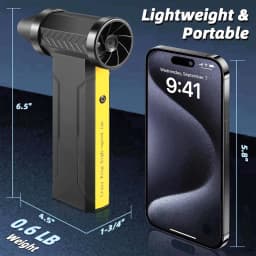 Compressed Air Dust Collector. High-power Violent Fan, Wireless Rechargeable Air Blower With 130, 000 Rpm, High-speed Turbine Fan, 3 Speed Settings - 100, 000/110, 000/130, 000 Rpm. Handheld Hair Dryer, Suitable For Computer Keyboards, Cars, Homes.