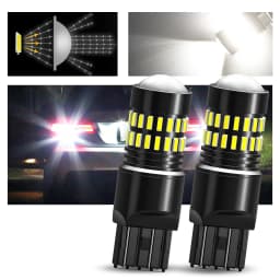 AUXITO 2Pcs T20 7443 W21/5W LED Spotlight Bulbs Canbus NO Error 6000K White W21W 7440 DRL Position Reverse Car Lights 4014SMD Super Bright 12V