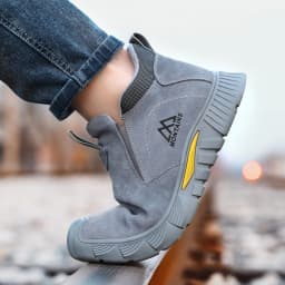 Men Steel Toe Work Shoes Impact Resistant Steel Toe Cap Lightweight Comfortable Industrial Safety Sneakers Wear Resistant Durable Construction Footwear Full Sizes Available for Women Men Ideal for Labor Day Father’s Day Gifting