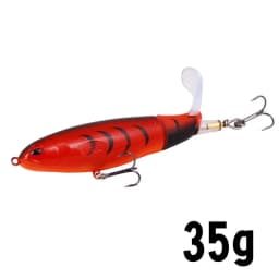 10pcs Topwater Floating Fishing Lures Rotating Tail for Bass 14cm/5.52in 35g