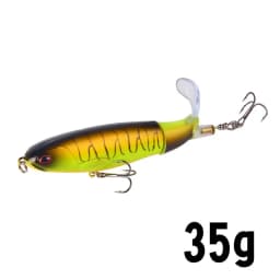 10pcs Topwater Floating Fishing Lures Rotating Tail for Bass 14cm/5.52in 35g