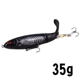 10pcs Topwater Floating Fishing Lures Rotating Tail for Bass 14cm/5.52in 35g