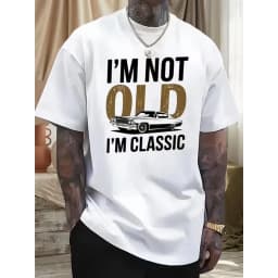 item picture vintage car t shirt im not old fashioned retro tee suitable for casual wear gifts car round neck black machine washable gift for anniversaries