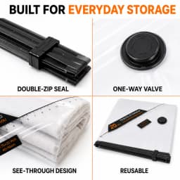 Vacuum Storage Bags with Electric Pump, Travel Space Saver Vacuum Bags, Portable Cordless Air Deflator, Clothes Compression Organizer