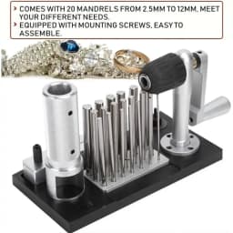 Manual Jump Ring Maker Kit with 20 Mandrels 2.5-12mm Wire Drawing Machine Professional Stainless Steel Manual Wire Winding Machine for DIY Jewelry Maker