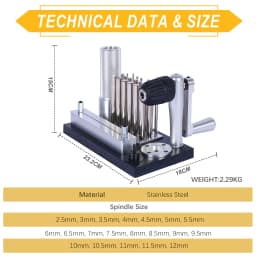 Manual Jump Ring Maker Kit with 20 Mandrels 2.5-12mm Wire Drawing Machine Professional Stainless Steel Manual Wire Winding Machine for DIY Jewelry Maker