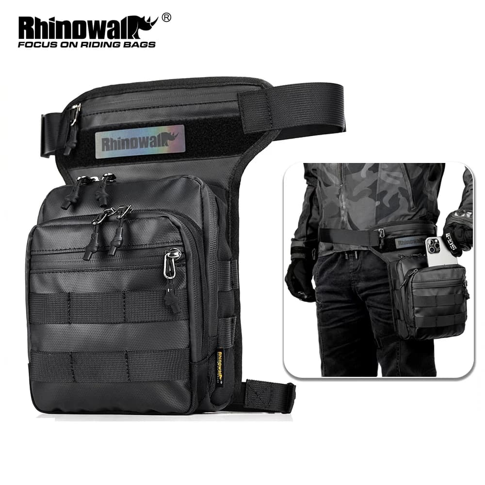 Rhinowalk Waist Leg Bag 3L Large Messenger Bag Portable Travel Cycling Leg Storage Bag Phone Purse Fanny Pack Fit Thigh Hip Bum