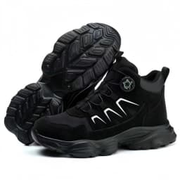 All Seasons Steel Toe Work Footwear for Men Women Impact Resistant Steel Toe Cap Sneakers Boots Lightweight Comfortable Industrial Safety Shoes Wear Resistant Durable for Construction Labor Daily Use Full Sizes Perfect Labor Day Father’s Day Gift
