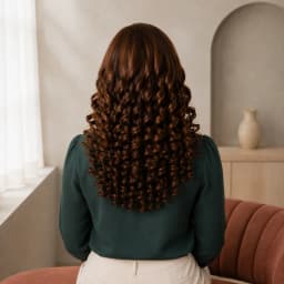 TIMOPOL P4/27 Highlight Spiral Curly Human Hair Wig for  Women, 13x4 HD Lace Front, 20-24Inch 066C Defined Curls, Pre-Plucked Natural Hairline, Glueless Wear and Go