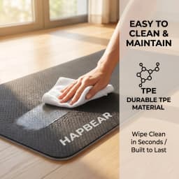 HAPBEAR Large Yoga Mat, Extra Wide 72"x36" 6mm TPE Double Sided Non Slip Exercise Mat, Non-Slip Textured Surface, Durable Cushion Floor Mat for Home Workout Yoga Pilates Stretching, Includes Carry Bag