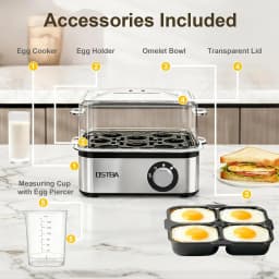 Egg Cooker, 8-Egg Electric Boiler for Hard Boiled Eggs