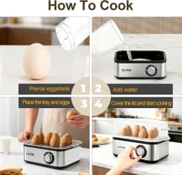 Egg Cooker, 8-Egg Electric Boiler for Hard Boiled Eggs