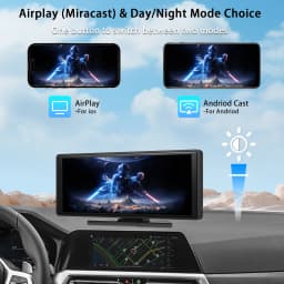 Pionray 10-inch Portable CarPlay Android Auto Screen for Vehicle