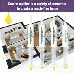 4 Tubes Cockroach Attractant Bait Gel, Indoor Household Daily Accessory, Convenient Placement Gel Supply for Kitchen, Cabinet, Bathroom & Residential Home Use