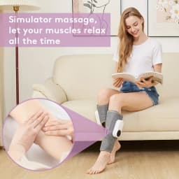 LINGTENG Two Wireless Air Pressure Calf Massagers with Heating, 2500mAh High-Capacity Lithium Battery, Multiple Massage Modes, Allowing You to Relax Your Legs anytime, Anywhere—the Perfect Gift for Christmas, Mother's Day, and Father's Day