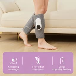 LINGTENG Two Wireless Air Pressure Calf Massagers with Heating, 2500mAh High-Capacity Lithium Battery, Multiple Massage Modes, Allowing You to Relax Your Legs anytime, Anywhere—the Perfect Gift for Christmas, Mother's Day, and Father's Day