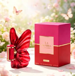 La Bomba Intensa red butterfly shaped perfume bottle, 2.7oz80ml, fruity and floral, rich and full fragrance, lasting fragrance, gift choice