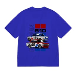 Men's Vintage Datsun 510 Racing Car Graphic T-Shirt, Retro JDM Auto Motif Tee, Casual Summer Short Sleeve Streetwear Top
