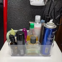 Medium Transparent Plastic Bathroom Tray, Cube‑Shaped Storage Organizer with Raised Sides, Open‑Top Counter Tray