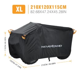 NEVERLAND 05 Series Quad Bike ATV Cover 190T Waterproof Motorcycle Vehicle Scooter Kart Motorbike Resistant Dust Universal UV Protector XL Size Black