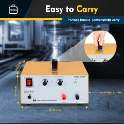 390W Jewelry Spot Welder Pulse Arc Welding Machine, Handheld Gold Silver Welder with Foot Pedal for Jewelry Repair, 1-80A Adjustable