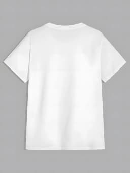 Men's 100% Cotton White T-Shirt, Machine Washable & Fade Resistant, "Enjoy Your Life" Text Graphic Tee, Enjoy Life Style, Comfortable for American Lifestyle Gatherings, Self-Care Events, Casual Daily Wear & Wellness Events