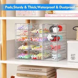 13 Drawer Clear Acrylic Makeup Organizer Large Capacity Cosmetic Storage Box Transparent Desktop Cabinet Jewelry Display Case for Bathroom Vanity Kitchen Pantry Countertop Home Organization