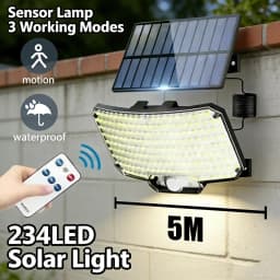 High Power 234LED Sensor Solar Light Outdoor 3 Working Modes IP65 Waterproof Lights for Yard Garden Fence Decorative Wall Light