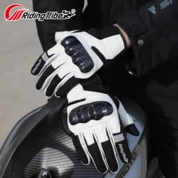 Motorcycle Leather Gloves Carbon Fiber Shell Suitable for Bike Gloves Skateboard Gloves Outdoor Gloves