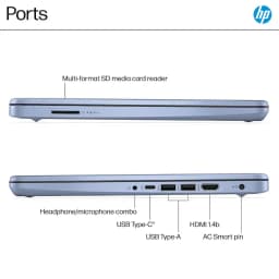 HP 14" HD LED Ultra Light Laptop with 1-Year Microsoft 365,Intel Processor N150,Up to 16GB RAM,384GB Storage (128GB UFS+256GB SD Card),Windows 11 S