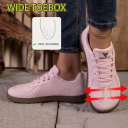 2026 New Women Wide Toe Box Retro Sneakers Soft Flat Gum Sole Lace Up Casual Trainers Ladies Lightweight Comfort Walking Shoes Fashion Color Matching Low Top Vintage German Trainer Daily Outdoor Shopping Street Footwear Plus Size 35-43 Non Slip Breathable