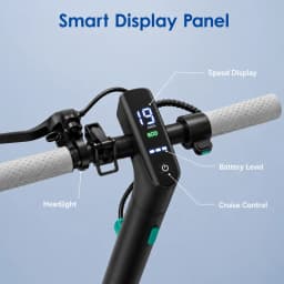 Folding Adult Electric Scooter 350W Brushless Motor 25km/h Max Speed 36V 5Ah Battery 8.5 Inch Tire Smart LED Display Cruise Control Portable E‑Scooter for Urban Commute