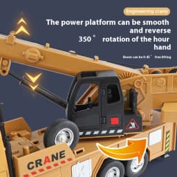 Large metal die-cast crane model simulation sound and light children's toy engineering car boy's birthday holiday gift