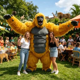 2.6M Inflatable KingKong Costume Gorilla Mascot Parade Adult Character Cosplay Birthday Halloween Party Event Plush Set