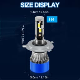 Roadsun H4 Hi&Lo Beam LED Headlight Bulbs 120W 22000LM CANBUS Super Bright 9003 LED Car Headlamps 6000K DC12V 3570 CSP Chips Auto Light Bulbs Universal Fit for Car Motors