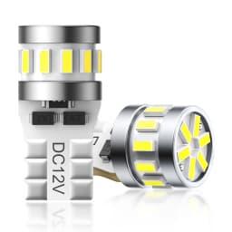 AUXITO 2Pcs W5W T10 LED Light Bulbs Canbus Error Free 18SMD 3014 Chip Ultra Bright Auto Lamp Interior Lighting 12V White
