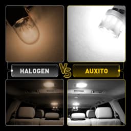 AUXITO 2Pcs W5W T10 LED Light Bulbs Canbus Error Free 18SMD 3014 Chip Ultra Bright Auto Lamp Interior Lighting 12V White