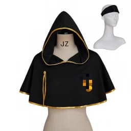 Asta Cosplay Costume Hooded Mysterious Short Cape Shawl Headband Full Set Anime Robe Cloak Halloween Party Tops Outfit DMPS20210729209B