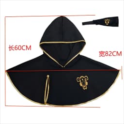 Asta Cosplay Costume Hooded Mysterious Short Cape Shawl Headband Full Set Anime Robe Cloak Halloween Party Tops Outfit DMPS20210729209B
