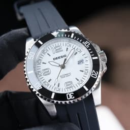 DEESIO Men Mechanical Watch Automatic Self-Winding Wristwatch 316L Stainless Steel Case 100M/10Bar Waterproof Luminous Date Calendar Display Sport Silicone Strap High Mineral Hardness Glass Male Business Casual Luxury Sporty Daily Wear Hot Gift Watches