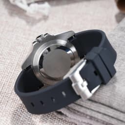 DEESIO Men Mechanical Watch Automatic Self-Winding Wristwatch 316L Stainless Steel Case 100M/10Bar Waterproof Luminous Date Calendar Display Sport Silicone Strap High Mineral Hardness Glass Male Business Casual Luxury Sporty Daily Wear Hot Gift Watches