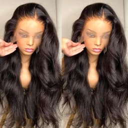 200 Density Body Wave 13x4 HD Transparent Lace Front Human Hair Wigs For Women 13x4 Lace Frontal Brazilian Wigs Pre Plucked with Natural Hairline